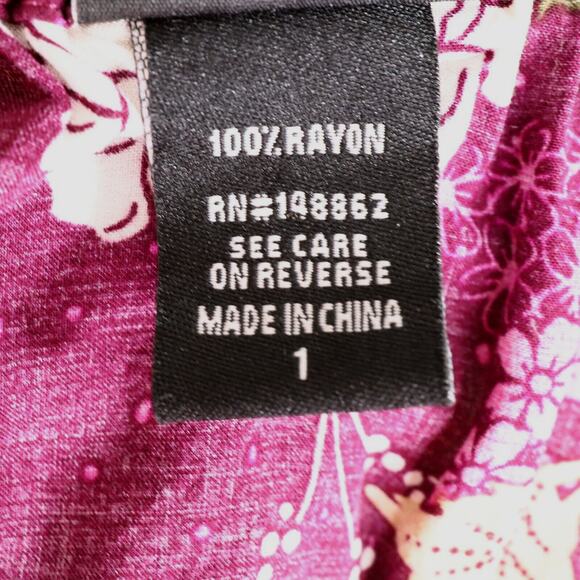 Torrid Top Plus Size 1X Plum White Floral Off Shoulder Spaghetti Straps Blouse - Picture 11 of 13